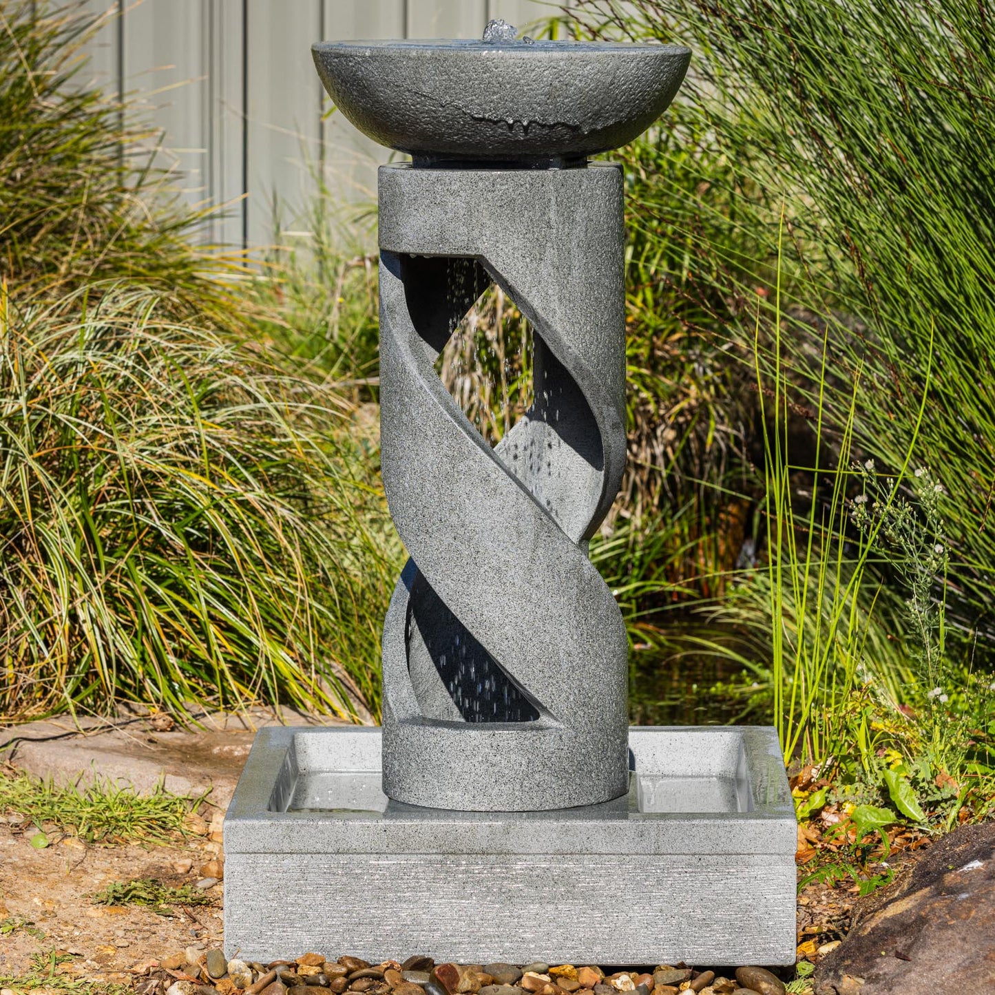Twirled Bowl Fountain [finish:grey]