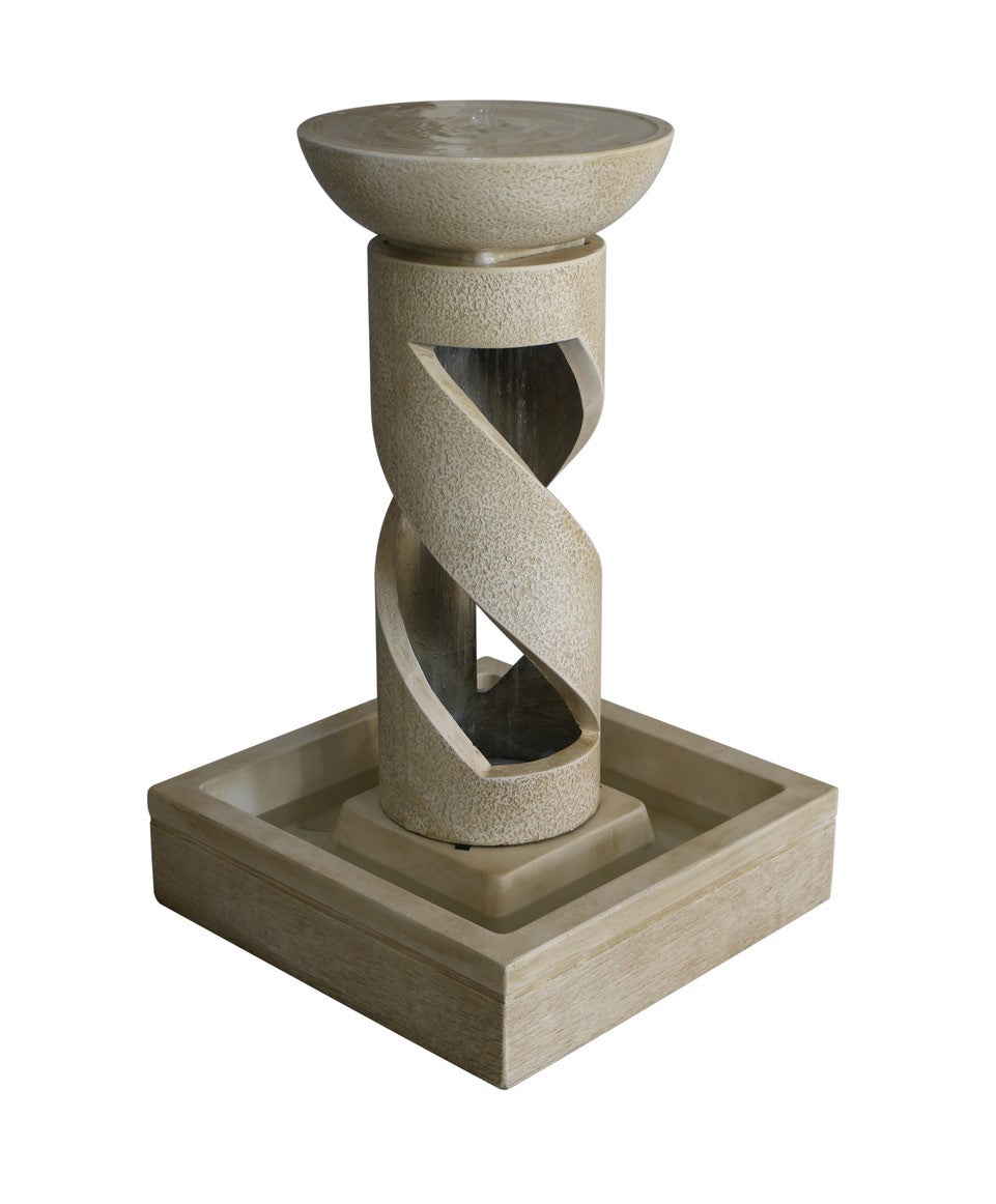 Twirled Bowl Fountain [finish:sandstone]