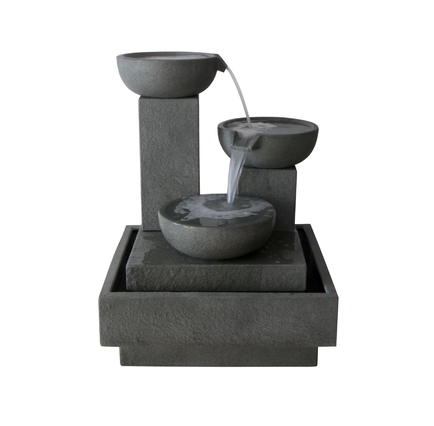 Trio Cascading Fountain [finish:grey]