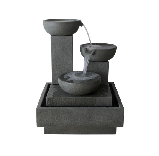 Trio Cascading Fountain [finish:grey]