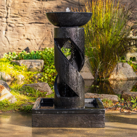 Twirled Bowl Fountain [finish:charcoal]