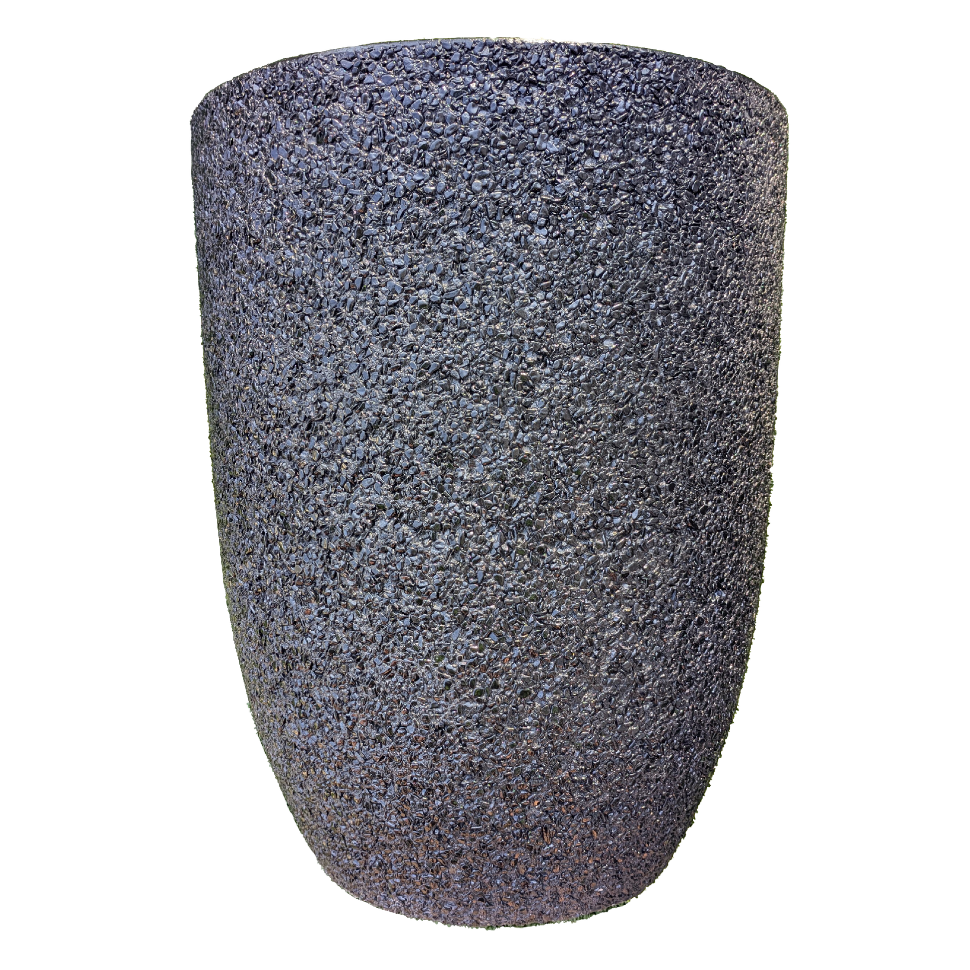 Chambers U Pot [Size:Small Finish:Black Pebble]