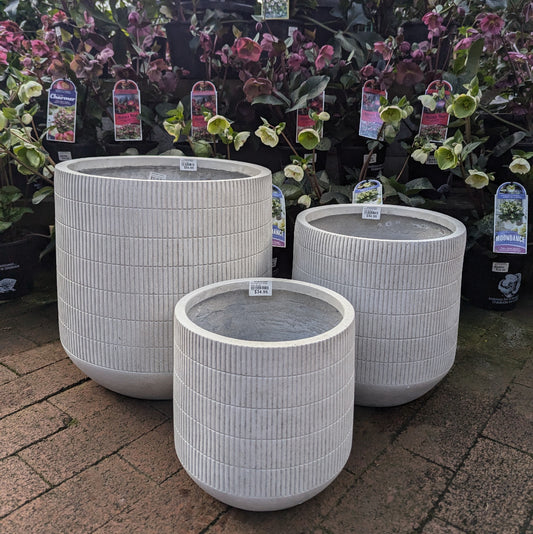 Pixel Cylinder [Size:Large Finish:White Wash]